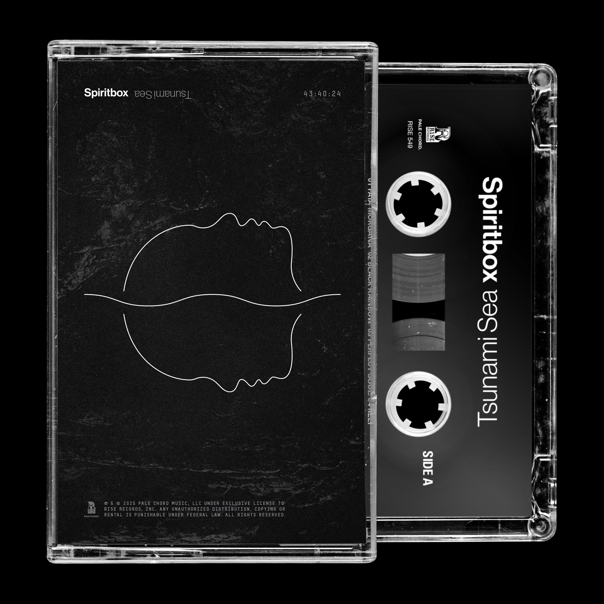 Tsunami Sea Clear w/ Black Liner Cassette Tape