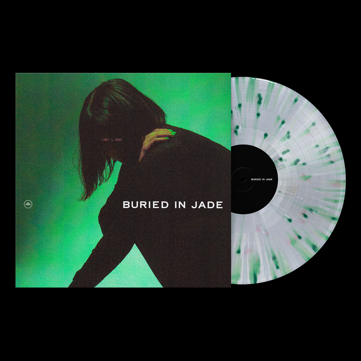 Buried In Jade Clear w/ White, Baby Pink, Spring Green & Evergreen Splatter Vinyl LP