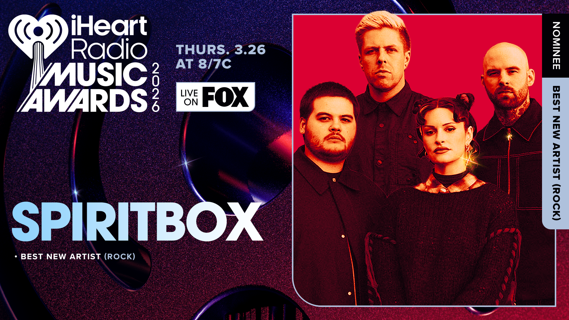 Spiritbox Nominated for Best New Artist (Rock) iHeartRadio Music Awards