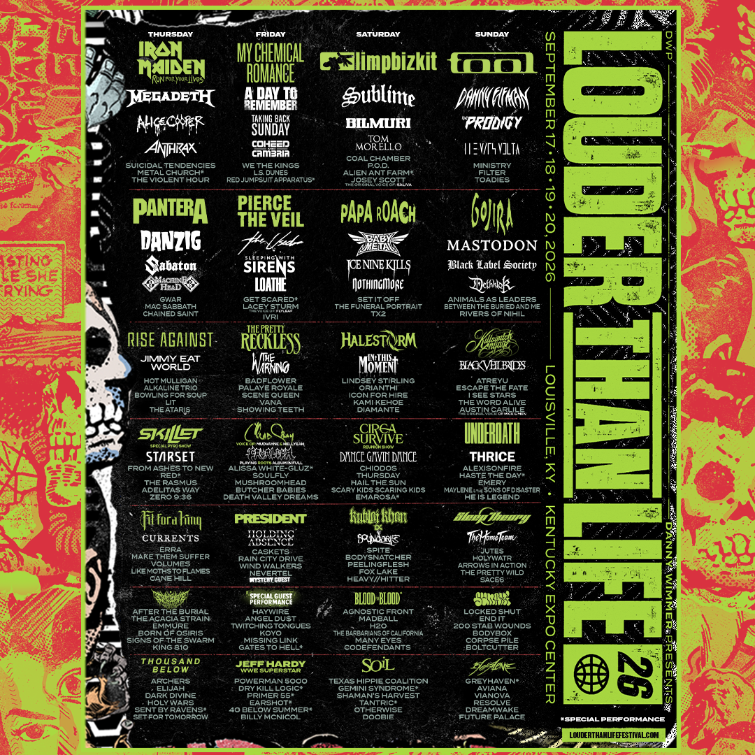Holy Wars & Thousand Below To Perform At Louder Than Life 2026