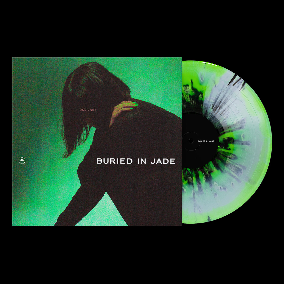 Buried In Jade White & Neon Green Smush w/ Black Splatter Vinyl LP