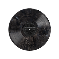 The Holy Wars limited edition black and gray marbled vinyl features their album Shadow Work. The center label lists tracks such as Feel Everything, Shadow Walker, Cruelty, and Skin Deep.