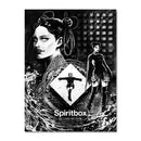 Spiritbox black and white poster shows a woman with buns and piercings in close-up and full-body, surrounded by waves and a grid background. Text reads "Spiritbox - No Loss, No Love." Ships securely in a poster tube.