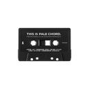 A black audio cassette labeled "THIS IS PALE CHORD" from Pale Chord Music features Spiritbox on Side A with eight song titles in white text. Clear windows show the brown tape inside, and it’s set against a plain white background.