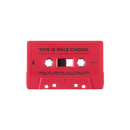 A red audio cassette from Pale Chord Music, labeled THIS IS PALE CHORD and featuring Spiritbox, displays Side A tracklist and copyright info in black above the window. This LIMITED PRESSING stands out on a plain light gray background.
