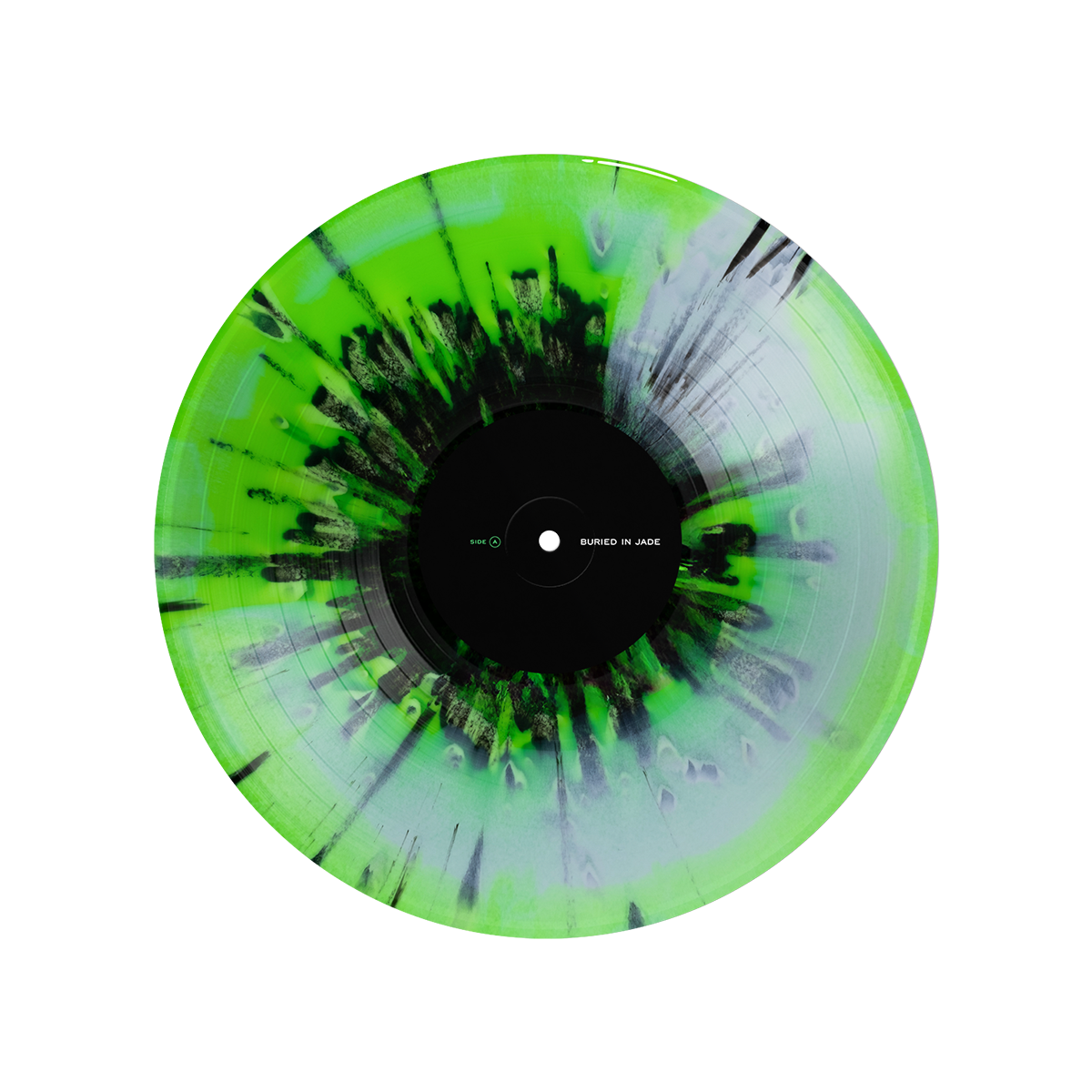 Buried In Jade White & Neon Green Smush w/ Black Splatter Vinyl LP