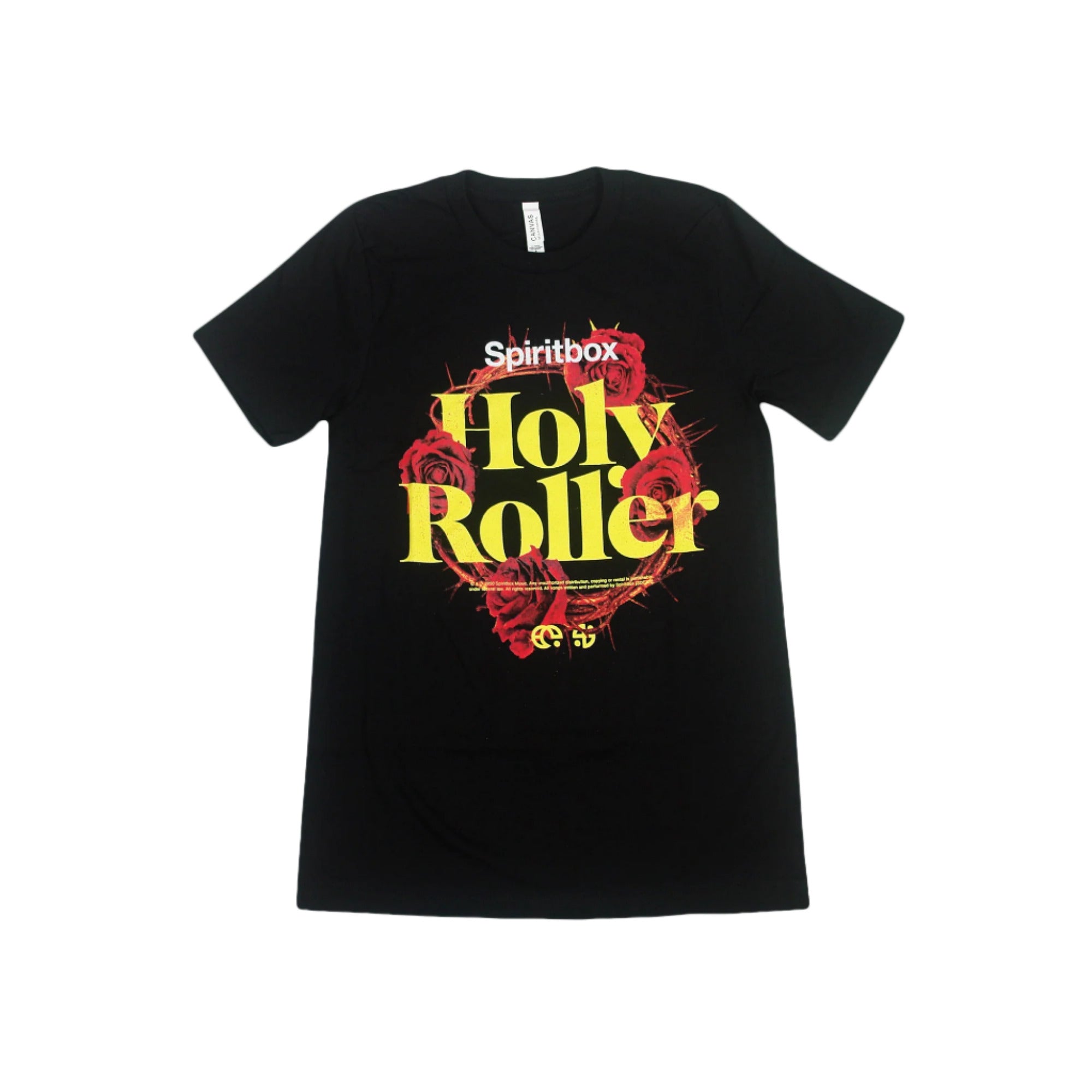Flower Wreath Black T-Shirt