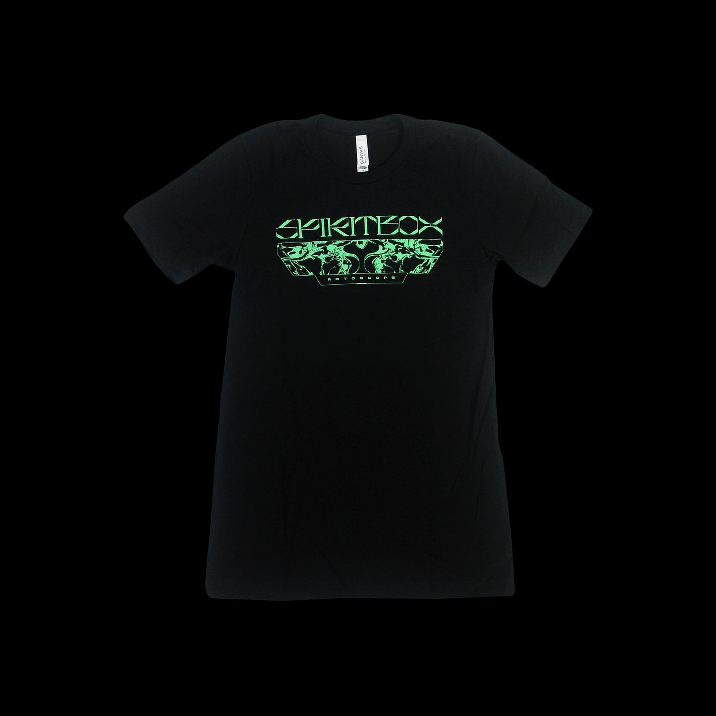 Rotoscope Teal Print Black T-Shirt