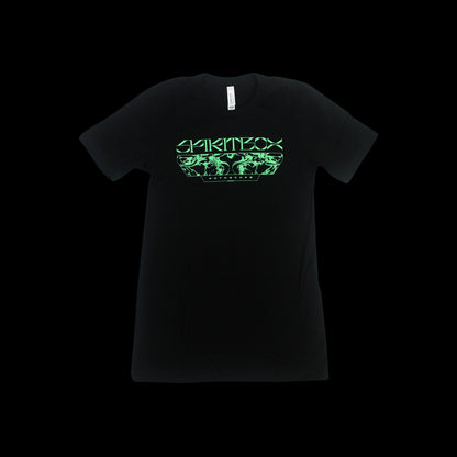 Rotoscope Teal Print Black T-Shirt