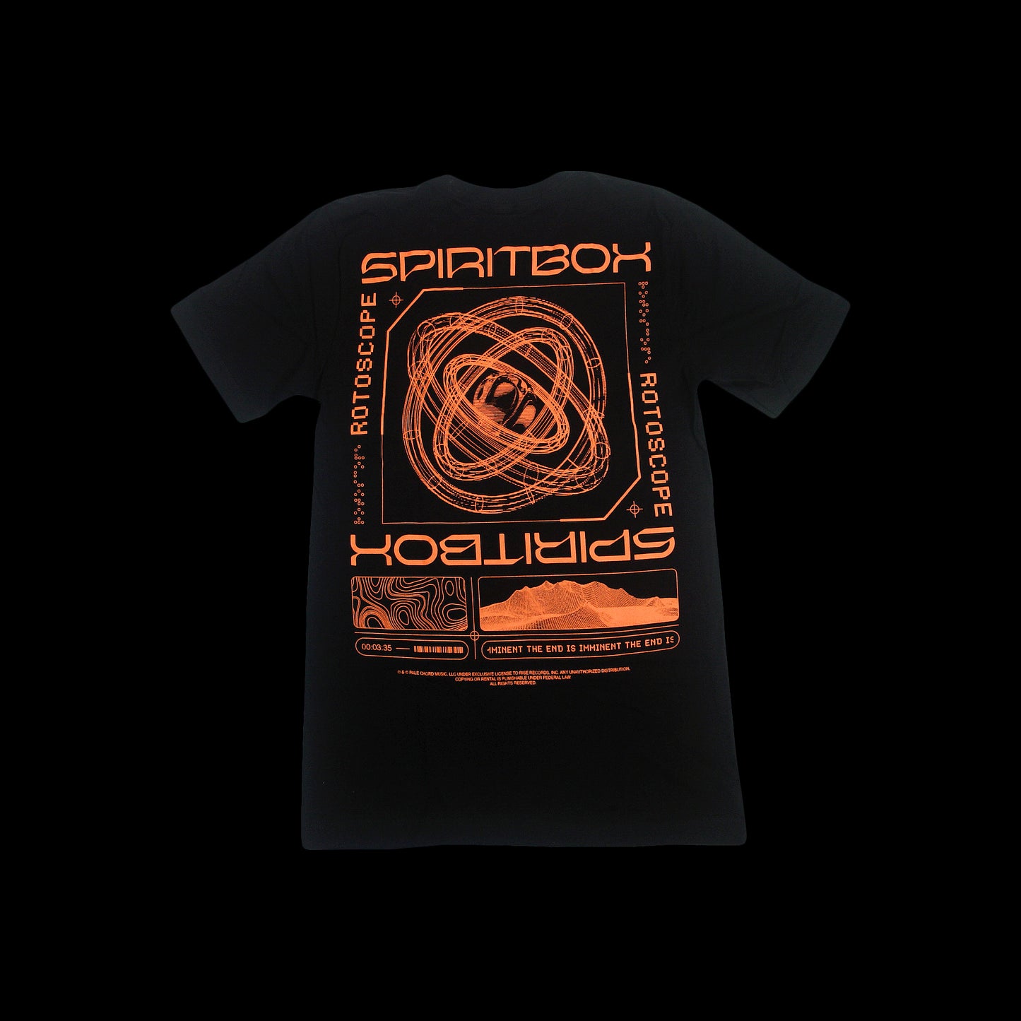 Rotoscope Orange Print Black T-Shirt